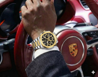 POEDAGAR™ Montre Homme Business – Acier Inoxydable, Élégance & Performance
