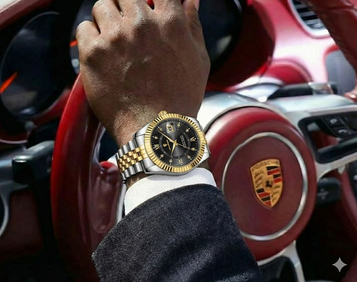 POEDAGAR™ Montre Homme Business – Acier Inoxydable, Élégance & Performance