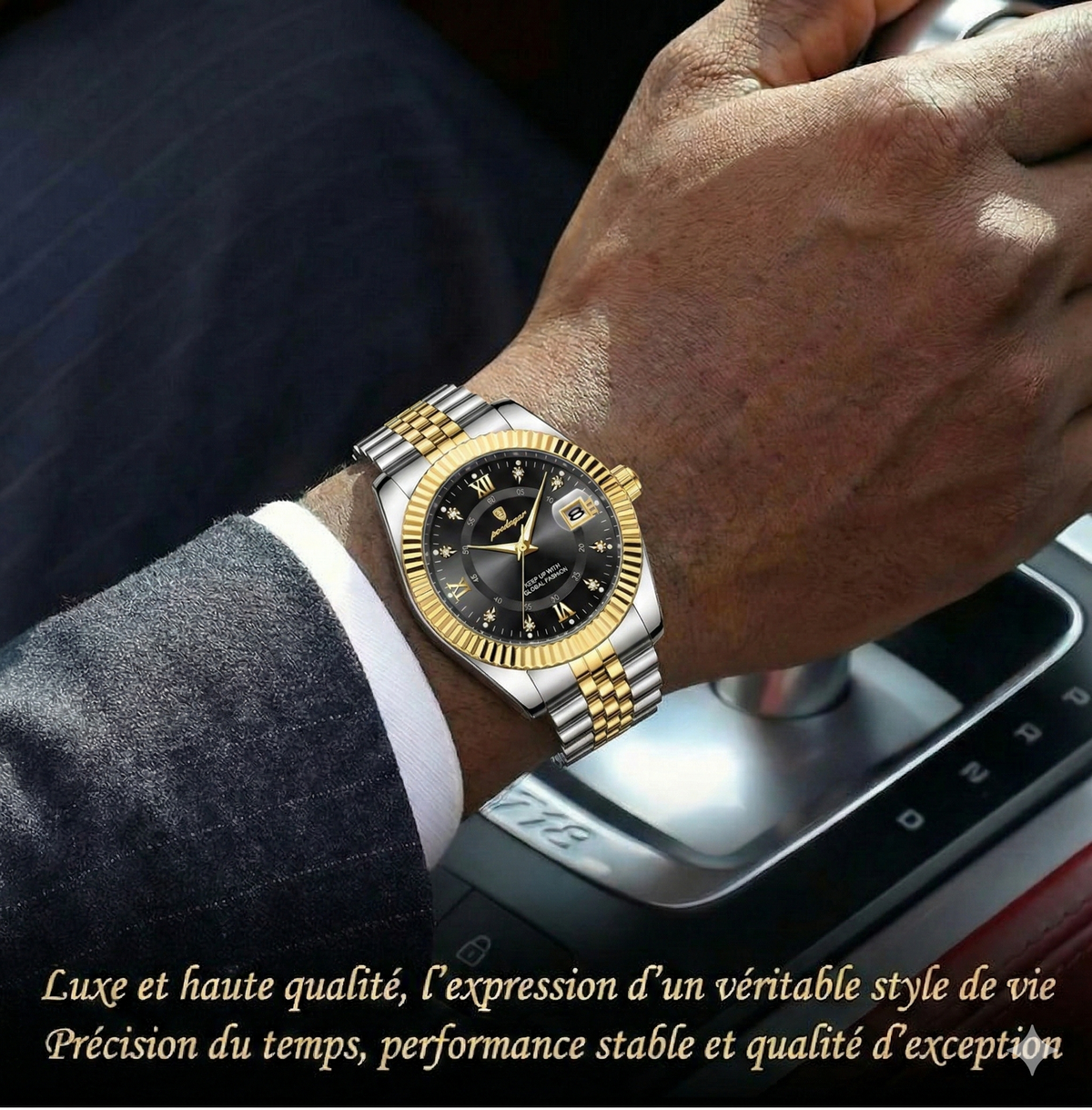 POEDAGAR™ Montre Homme Business – Acier Inoxydable, Élégance & Performance