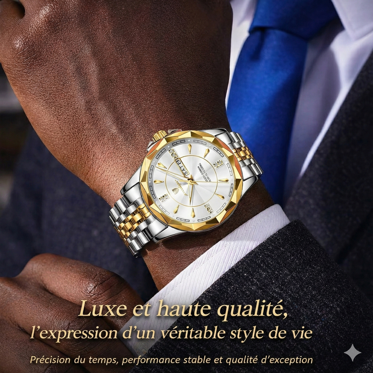 POEDAGAR™ Montre Homme Business – Acier Inoxydable, Élégance & Performance