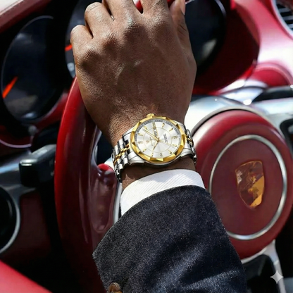 POEDAGAR™ Montre Homme Business – Acier Inoxydable, Élégance & Performance