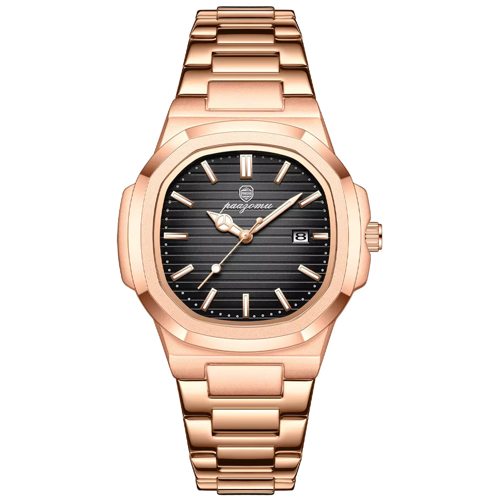 POEDAGAR™ – Montre Homme Luxe en Acier Inoxydable | Élégance & Précision