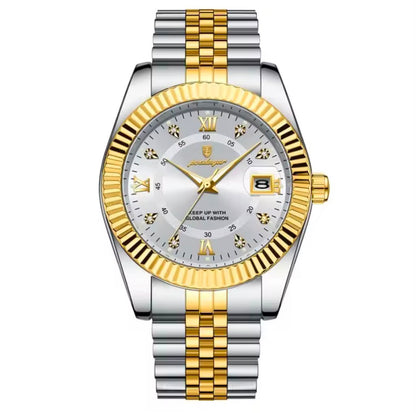POEDAGAR™ Montre Homme Business – Acier Inoxydable, Élégance & Performance